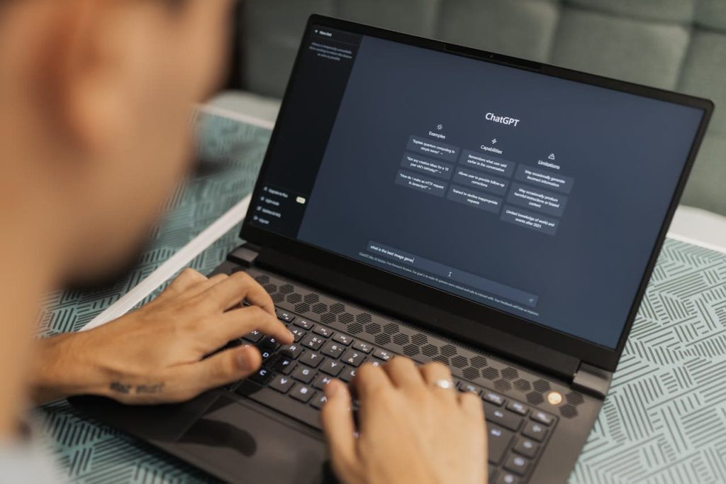 man using chatgpt